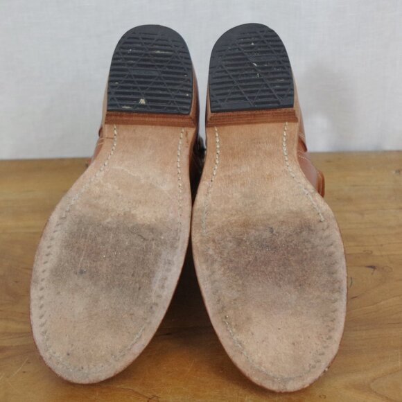 USA Made Timberland Boot Company Brown Leather Buckle Strap Ankle Boots - Picture 4 of 11